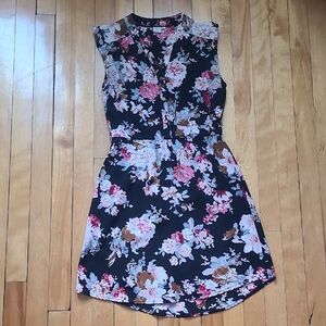 Twik Black Floral Sleeveless Dress